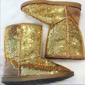 Sequin boots! Like new